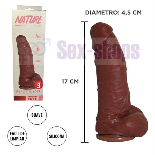 Dildo Cyberskin Mulato con ventosa N°3