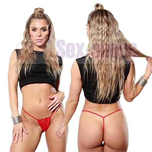 Tanga hilo dental roja