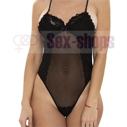 Body de Tul y Puntilla en Talla XL Sensual