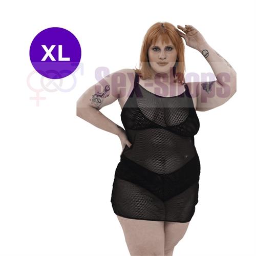 Vestido musculosa XL de red elastizada
