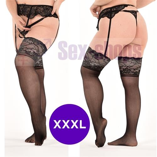Medias de Lycra con Puntilla Ancha Talla XXXL