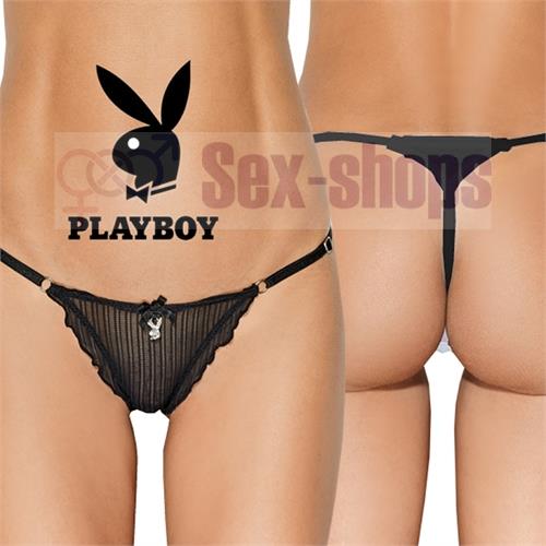 Sexy Gift Colaless string de tul con volados Negra