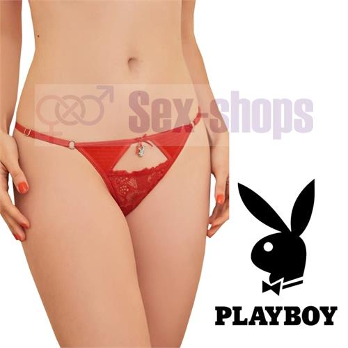 Colaless string de microfibra con puntilla