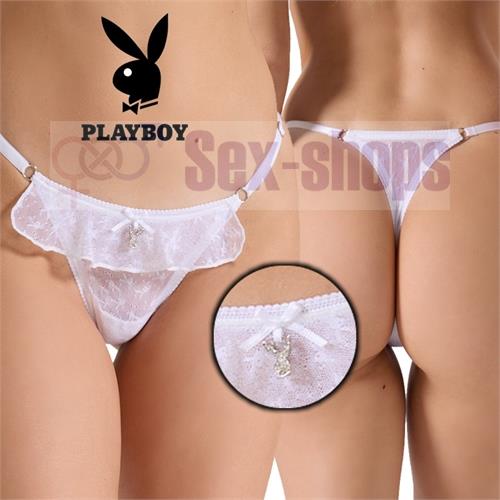 Colaless string de tul labrado blanca