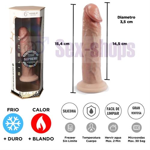 Dildo Real Skin Model 2 de 15 centimetros con ventosa