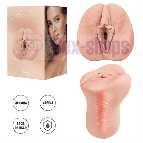 Amelia Masturbador Super Realista con Vagina en silicona de grado Medico