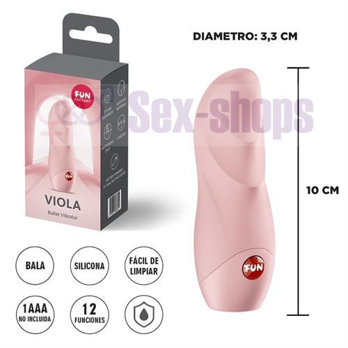 Viola bala vibradora para estimulacion clitorial