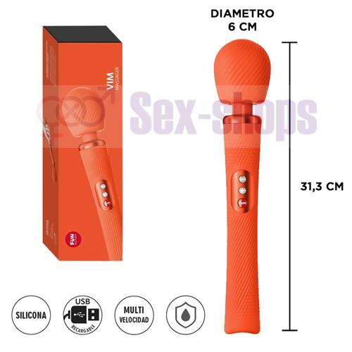 Vim Microfono con potente vibrador para estimulacion total con carga USB