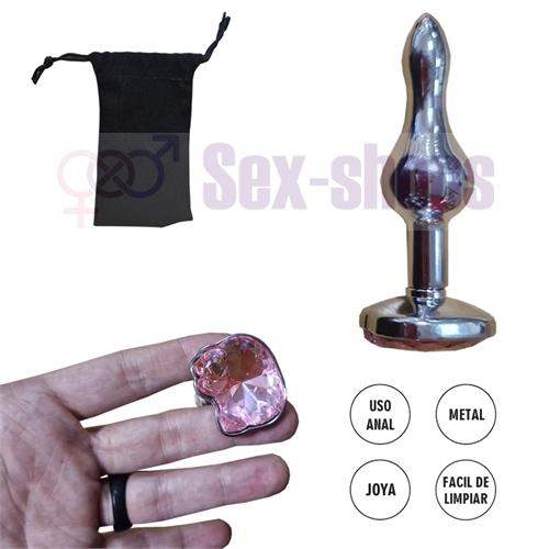 Plug anal con joya de hello kitty