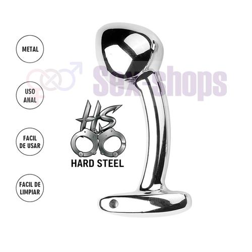 Plug anal metalico curvado Small