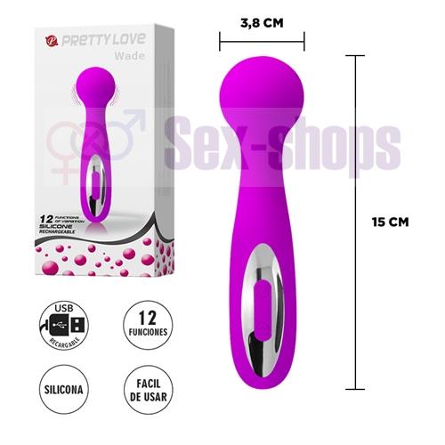 Estimulador vaginal con carga USB y 12 funciones de vibracion