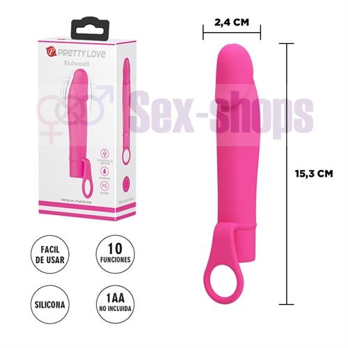 Vibrador con 10 velocidades y anillo para sujetar