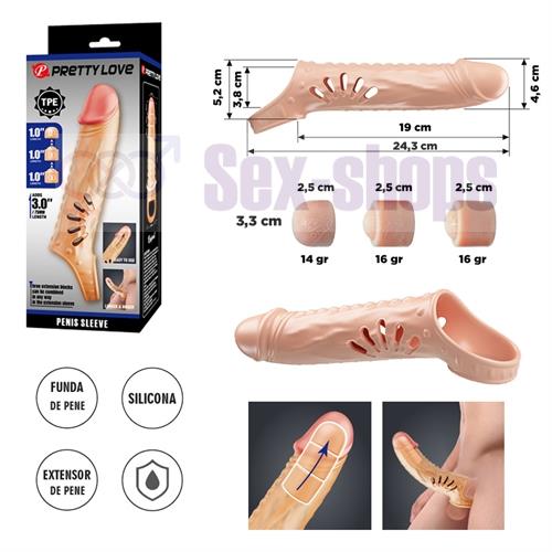 Extensor Premium Realista con 3 Tips Extensibles