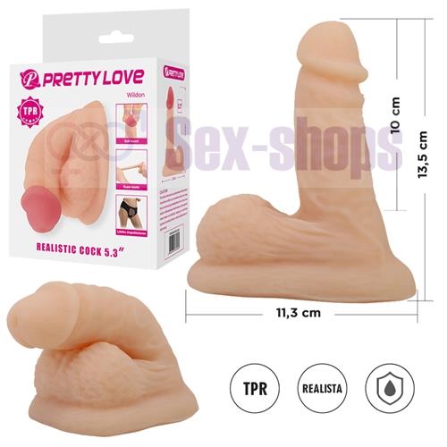 Dildo realista flexible: textura natural con diseño elástico y tacto suave