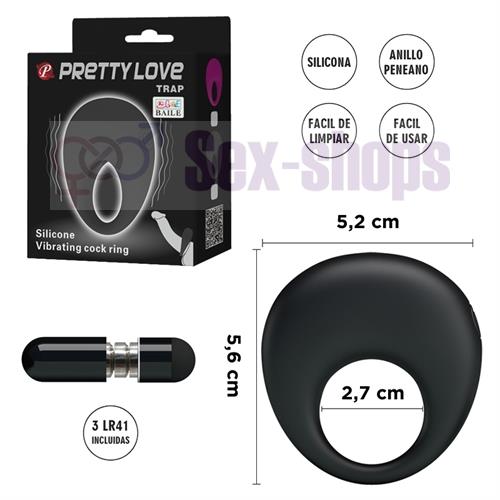 Anillo para retrasar la eyaculacion con 3 modos de vibracion