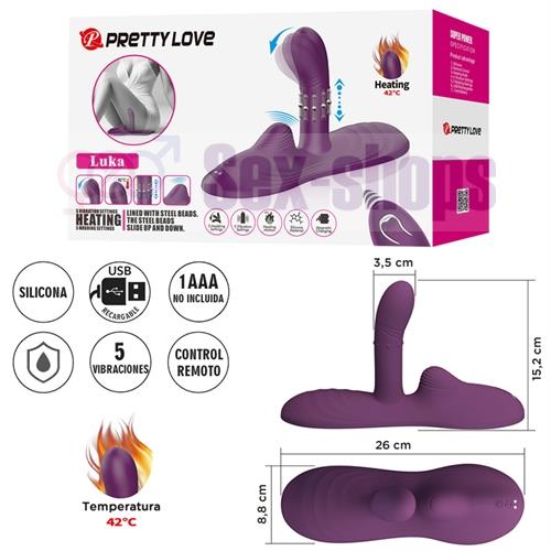 Vibe Pad con control remoto: estimulación con calor, múltiples modos y carga magnética