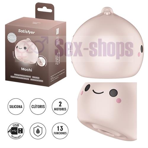 Mochi succionador estimulador de clitoris y carga USB