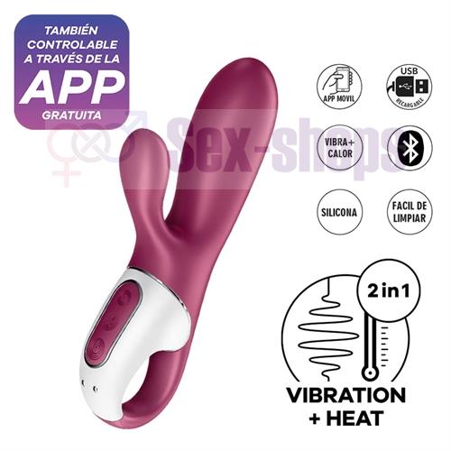 Hot Bunny estimulador vaginal con calor y control via APP