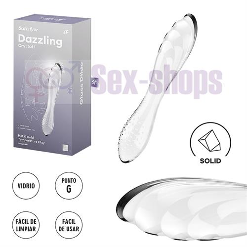 Dazzling Crystal 1 transparent Dildo de cristal solido