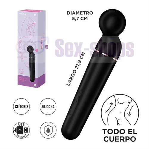 Planet Wand-er black + rosegold  Vibrador potente con mas de 60 modos de vibracion