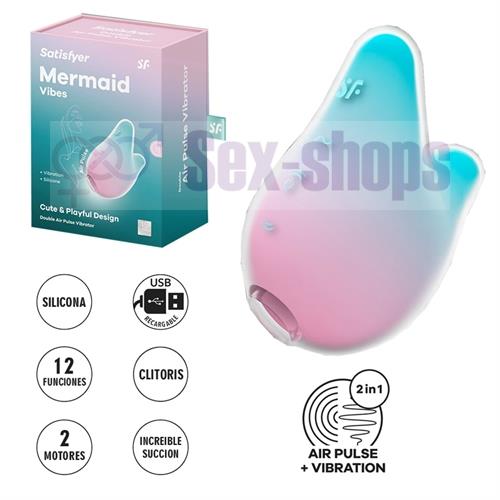 Mermaid Vibes: Succionador Clitoral con Olas de Presión y Vibración