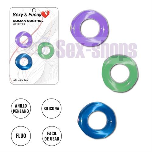Kit de 3 anillos para retrasar la eyaculacion
