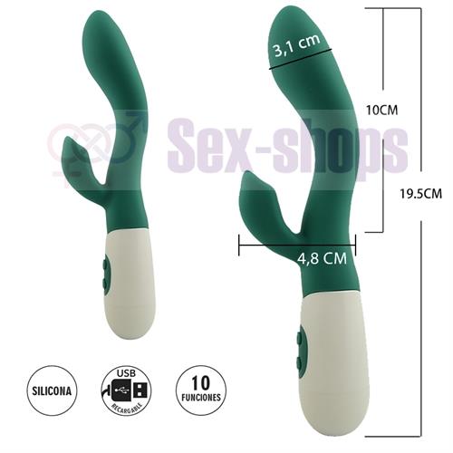 Piscis : Vibrador y estimulador de clitoris con 10 modos de vibracion