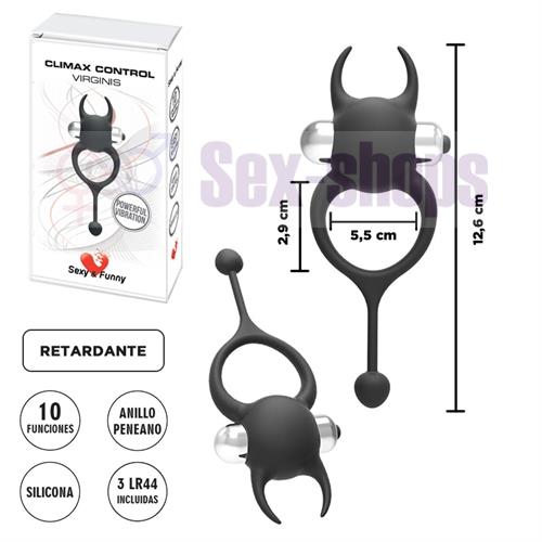 Anillo en forma de diablito negro con vibracion